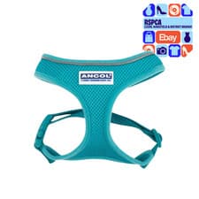 Image of New Ancol Simply Comfortable Dog Harness Teal Blue S