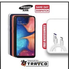 Image of Samsung Galaxy A20e Dual SIM 32GB Unlocked Black White Blue 4G Graded Condition