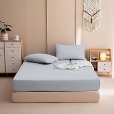 Image of Fitted Sheet 11''/28cm Deep, 200TC Egyptian Cotton Single 4FT Double King Super