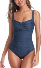 Image of JOWEECHY Slimming Shaping Tummy Control CROSS FRONT SWIMMING COSTUME Med NEW