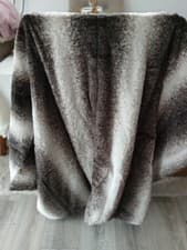 Image of Gorgeous and Soft Brown Tone Animal Print Faux Fur Throw - 150cm x 110 cm