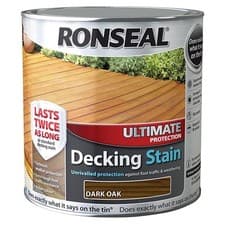 Image of Ronseal Ultimate Protection Decking Stain Rich Colours Tough Durable Paint 2.5L