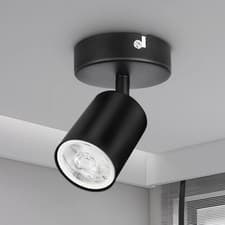 Image of Dehobo Matt Black Adjustable Wall Spotlight with GU10 Socket for Kitchen Lounge