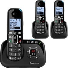 Image of Amplicomms BigTel 1583 Cordless Big Button Phone for Elderly with Answer Machine