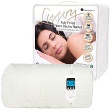 Image of Heated Blanket Electric Mattress Cover Size SuperKing Double Single Dual Control
