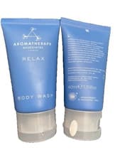 Image of 2 x aromatherapy associates London relax body wash 40ml each