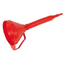 Image of Sealey Funnel with Flexible Spout & Brass Filter - Medium, Ø160mm F16F