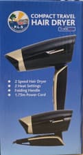 Image of Travel Hairdryer Hair Dryer Folding Design 1200watts 345g 240volts