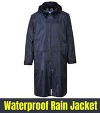 Image of PORTWEST S438 LONG WATERPROOF CLASSIC HOODED JACKET WINDPROOF OUTDOOR RAIN COAT