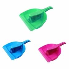 Image of Dustpan & Brush Set Plastic Dustpan And Brush Kitchen Home - Assorted Colours