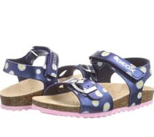 Image of Geox Girl's B Sandal Chalki.Pearl Navy/Daisies...SIZE 7,EU 24