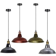 Image of Modern Ceiling Pendant Light Hanging Vintage Industrial E27 Light Retro Lamp