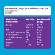 Image of Bioglan Biotic Balance Dark Choc Balls, 3 Billion CFU Probiotic, Live Culture...