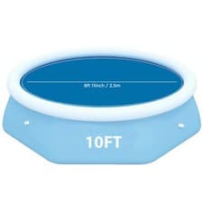 Image of Solar Pool Cover for 8, 10, 12 & 15ft Fast Set Inflatable Paddling Swimming Pool