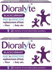 Image of 40 x DIORALYTE Oral Electrolyte Sachets (2 x 20 pack) - Blackcurrant/Natural NP