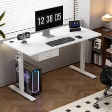 Image of Height Adjustable Electric Standing Desk with Desk Drawer