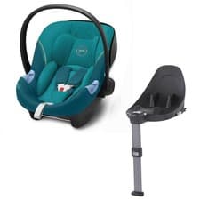 Image of Cybex ATON M i-Size River Blue Car Seat + Cybex Base M Group 0+ RRP. £344.90