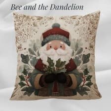 Image of Santa Father Christmas Plush Cushion COVER 45cm x 45cms