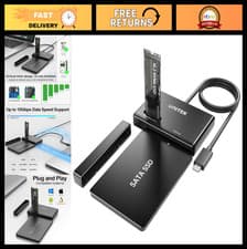 Image of Portable M.2 NVMe SSD Enclosure Adapter - 10Gbps USB 3.2 Gen2, Tool-Free, Suppor