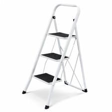 Image of NEW! Foldable 3 Step Ladder Stepladder Non Slip Tread Safety Steel