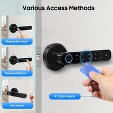 Image of Smart Door Handle Lock – Fingerprint / Password / IC Card / Key 0.2s Fast