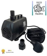 Image of Large Pond / Sump Water Pump 6000 Litres p/h SUBMERSIBLE PUMP 10M Power Cable