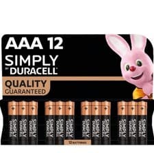 Image of Duracell Simply AAA Batteries 12 Pack
