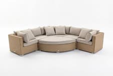Image of Rattan Direct Florida Willow 6 Piece Garden Sofa Set with Ottoman RRP £1319