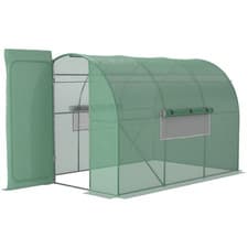 Image of Outsunny 3 x 2M Reinforced Walk-in Polytunnel Garden Greenhouse Steel Frame