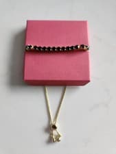 Image of Ted Baker MELRAH: Icon Crystal Slider Bracelet One Size Gold Tone blue Crystal