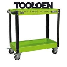 Image of Sealey CX109HV Workshop Trolley 2-Level Heavy-Duty - Hi-Vis Green
