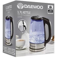 Image of DAEWOO SDA1669GE 1.7L LED Kettle | 2200W | Boil Dry Protection |Auto Switch Off