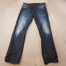 Image of Diesel Mens Jeans 30x30 Larkee Relaxed 0888R Comfort Straight Denim Stone Twist
