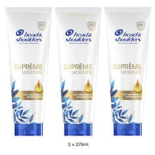 Image of 3 x Head & Shoulders Supreme Moisture Conditioner ARGAN & COCONUT OIL 275ml