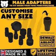 Image of Tapered Dust Extraction MALE Adapter ALL OD mm SIZES for DeWalt Air Lock DWV9000