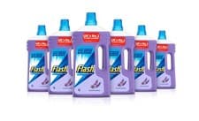 Image of Flash All Purpose Multi Surface Cleaner 6 Litres (1 Litre x 6) Floor Cleaner