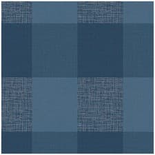 Image of Navy Opulent Check Wallpaper Textured Vinyl Modern Fabric Effect Squares