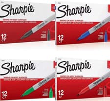 Image of Sharpie Fine Point Permanent Marker Pens Bold Lines Vibrant Colours the original