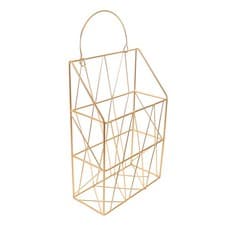 Image of Magazine Holder Metal Wall Rack Iron Hanging Basket for Magazines