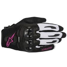 Image of Alpinestars Stella Ladies SMX-1 AIR Black Fushia Short Womens Gloves SMX1
