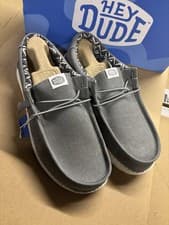 Image of Hey Dude Wally Stretch Canvas Moccasin Style Slip On Shoes. Size 6. New In Box