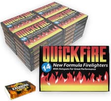Image of Quickfire Firelighters Bulk Pack Fire Lighters Hotspot Burners BBQ Coal Wood Bur
