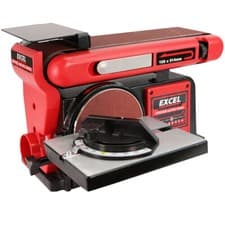 Image of Excel Belt & Disc Sander 370W Bench Mounting Wood working Tilt 90° Heavy Duty