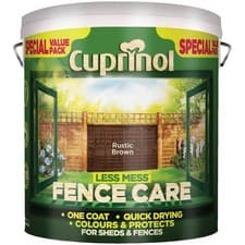 Image of Cuprinol Less Mess Fence Care Rustic Brown 6 litre