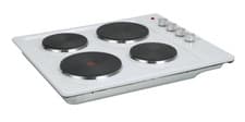 Image of Cookology Solid Plate Hob 60cm Electric Built-In 4 Zone - White SEP601WH