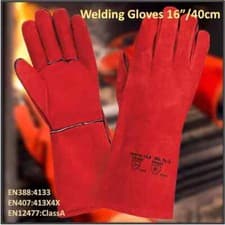 Image of Welding Gloves Heat Resistant BBQ/Oven/MIG/TIG Welder Welder Gauntlets XL