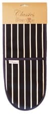 Image of Navy Butchers Stripe Double Oven Glove 92cm x 20cm 100% Cotton