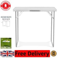 Image of 2.3ft Portable Aluminium Folding Table - Perfect for Camping & Picnics