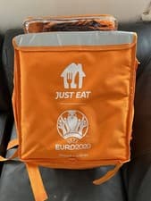 Image of Food Delivery Bag Backpack UEFA Euro 2020 Football Rare New BNWT JustEat Orange