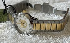 Image of Gucci G-Timeless YA1265016 CAT diamond dial two tone s/steel 27mm ladies Watch